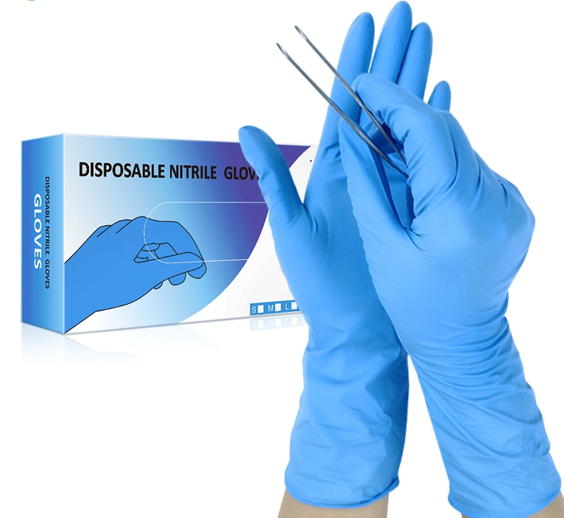 12 inches safety Protective Home Cleaning Nitrile Long Gloves
