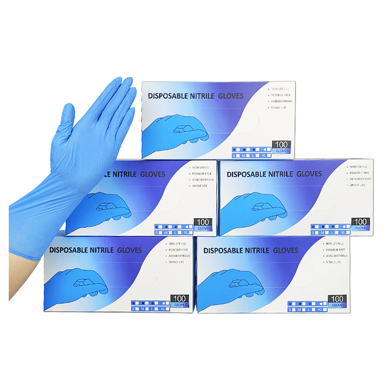 12 "nitrile Blue Gloves Extended Protective Work Gloves