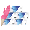 Gusiie 3mil Black Pink Rose 100 Pcs/box Wholesale Household Disposable Protective Nitrile Gloves