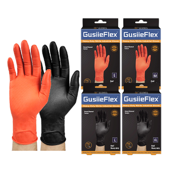 GusiieFlex® 6mil Thickened Industrial Protection Disposable Nitrile Diamond Gloves