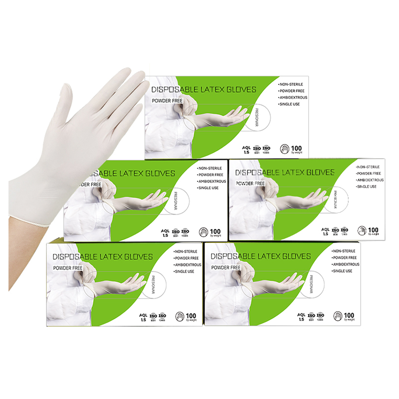 Gusiie 4mil 9inches Powder Free Food Processing Household Cleaning Disposable Latex Gloves