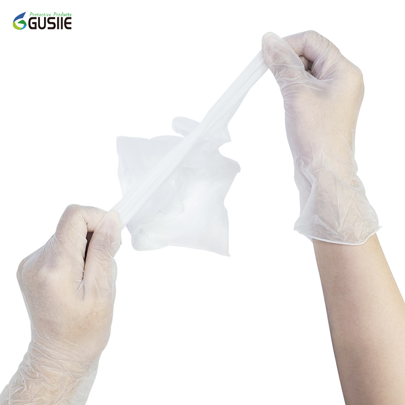 Gusiie 4mil Translucent Home Clean Food Grade Disposable Vinyl Gloves
