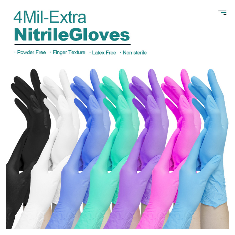 Gusiie High Quality Disposable Nitrile Gloves Thickened Wear Resistant Acid Alkali Oil Proof Gloves