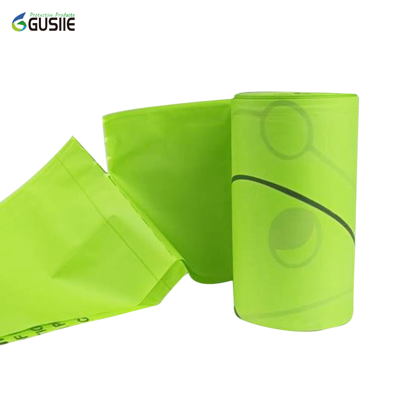 Gusiie OEM 100% Compostable PBAT +PLA+Starch Fully Degradable Pet Pickup Plastic Bag